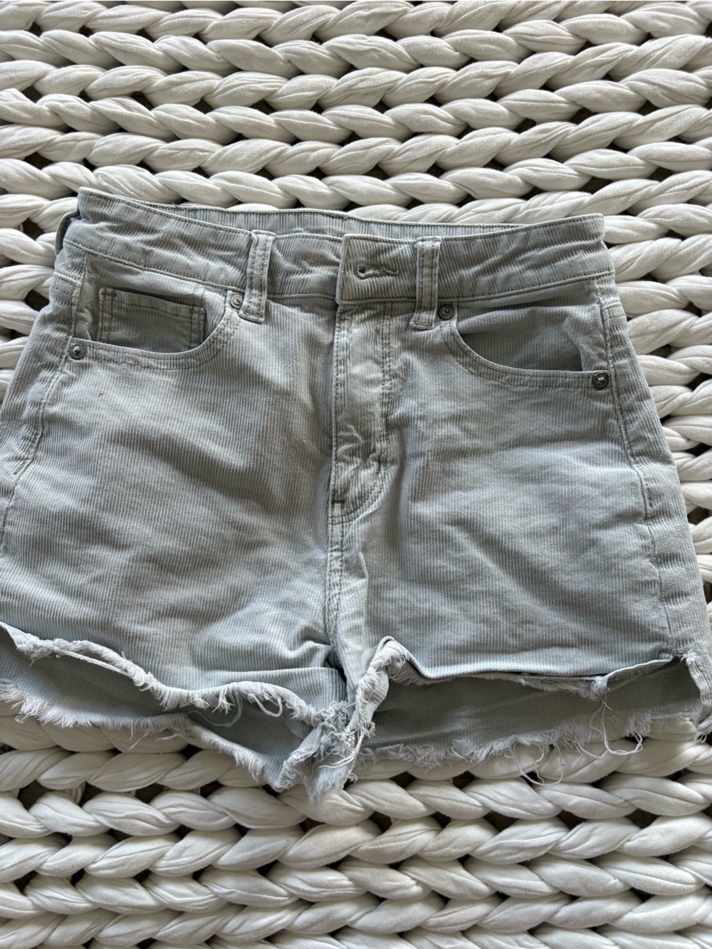 Light green corduroy short